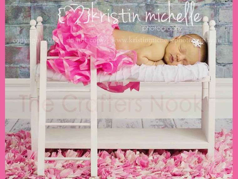 The Crafters Nook Newborn Photography Props and Stackable Doll Beds